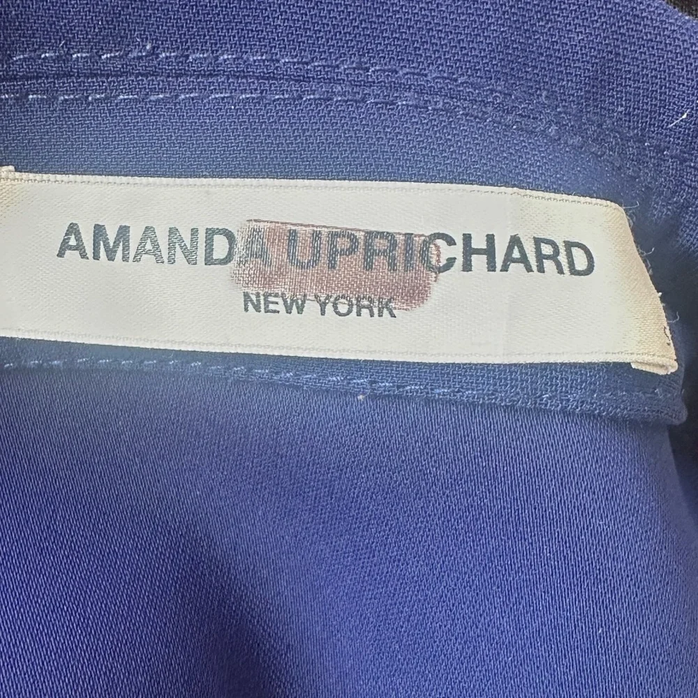 Amanda Uprichard “Montreal” Sleeveless Blue Wrap Dress Small Excellent Condition